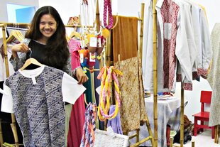 Giffarin Rindiwandana, 23, designs casual-wear shirts that incorporate batik elements, giving the venerable Indonesian textile a fresh, youth-oriented use. Her advice to potential entrepreneurs: 