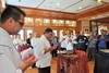 Members of the Association of Malay Culinarists start their first meeting, at Kuala Lumpur's Royale Chulan Hotel, with a prayer. The group was created by chefs to increase food safety awareness and raise professional standards after a fatal food poisoning incident in Kedah. [Grace Chen/Khabar]